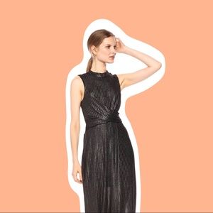 BCBGeneration High Neck Black Metallic Maxi Dress. Size M.